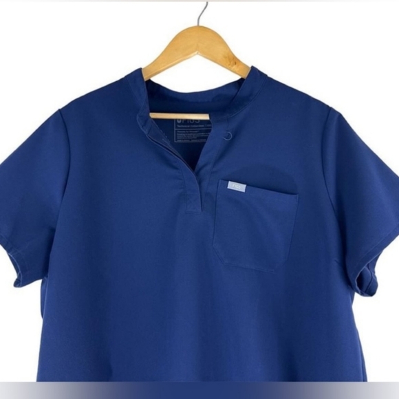 FIGS Technical Collection (Size S) Navy Blue "Kitale" Maternity 1-Pkt Scrub Top - Picture 6 of 8